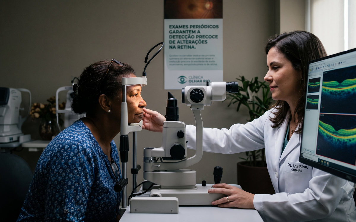 Atendimento e tratamento ocular em consultório