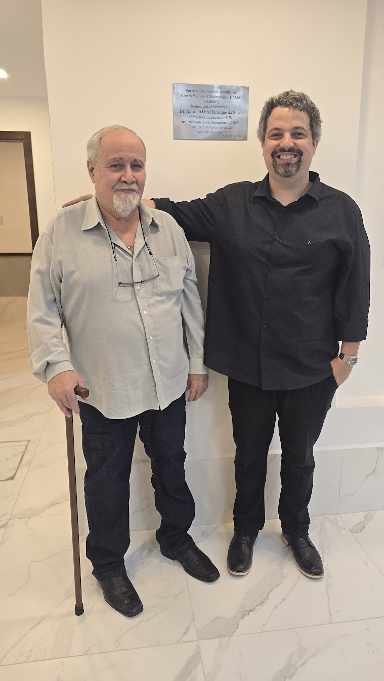 Dr. Antonio Luis e Dr. Gustavo Henrique na unidade Santa Cruz