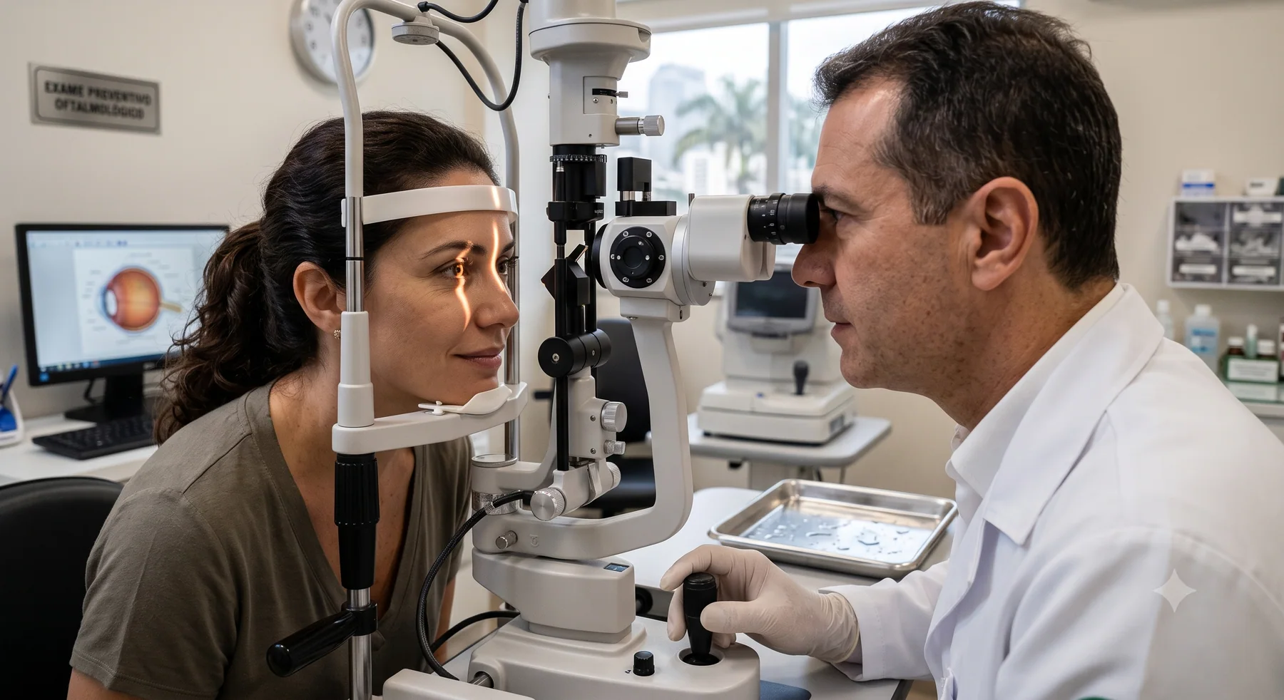 Avaliação oftalmológica para adaptação de lentes de contato